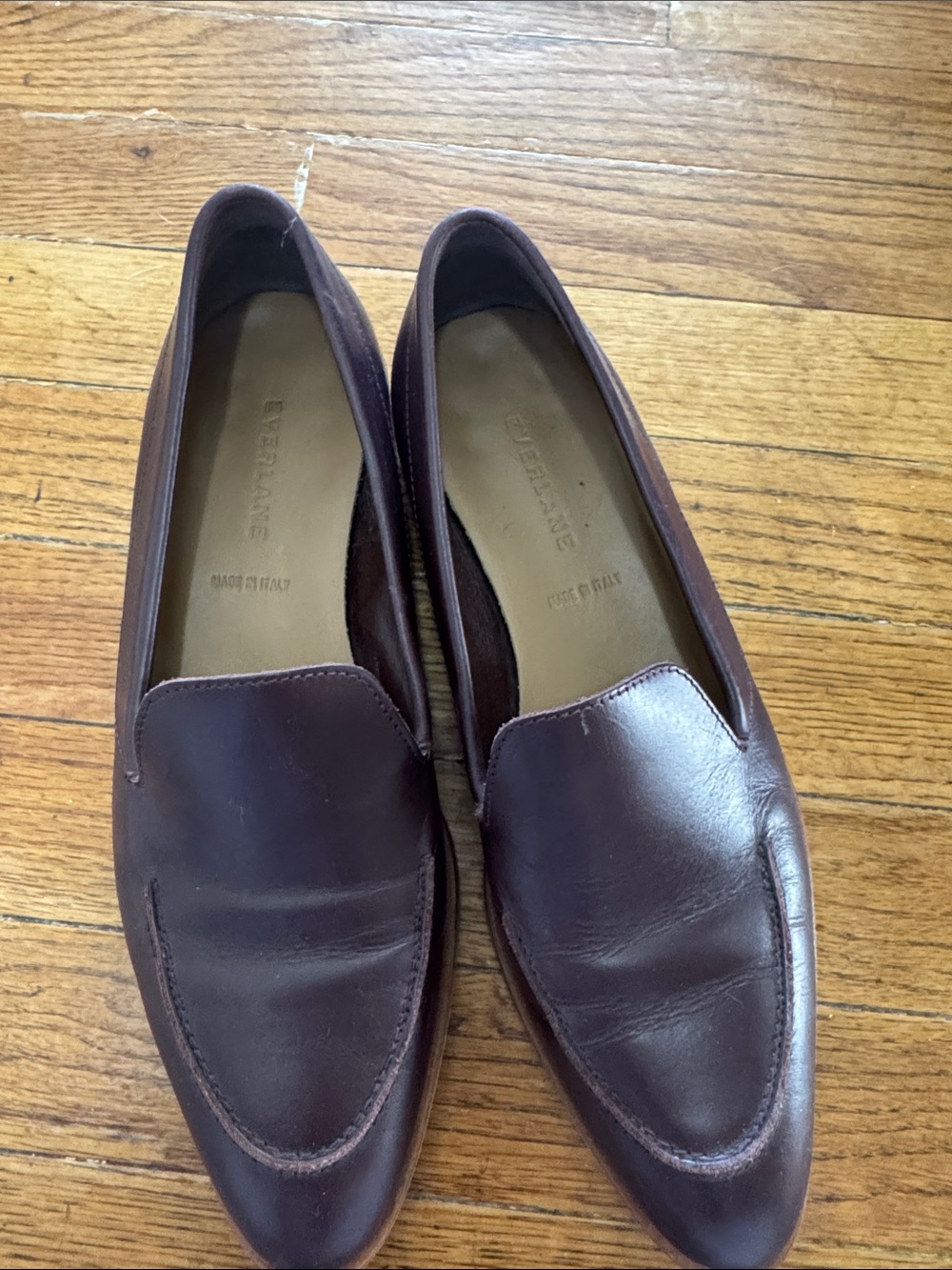 Everlane Women's Burgundy Leather Loafers